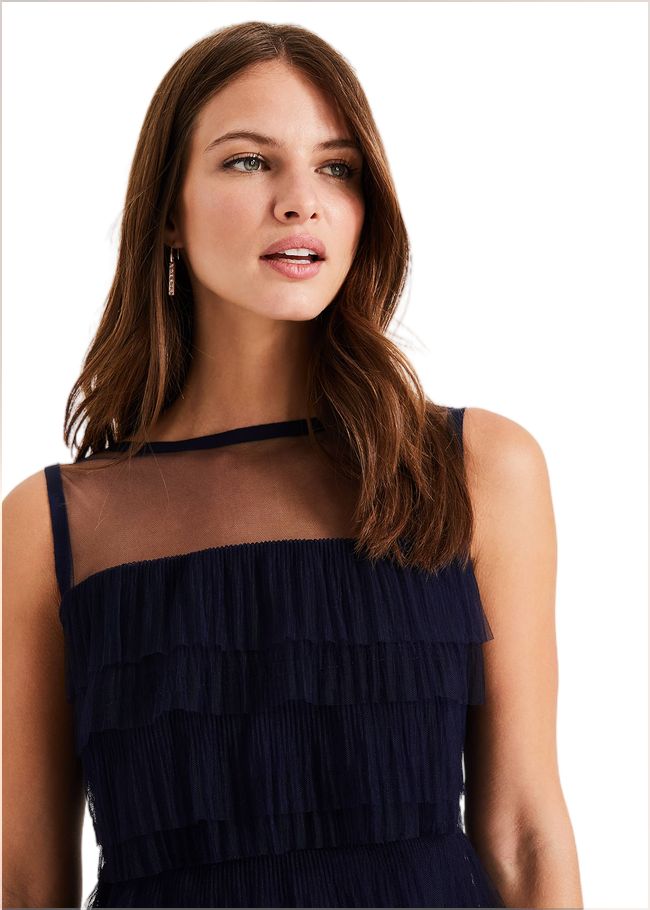  Fleur Tiered Tulle Maxi Dress Sapphire 204951690