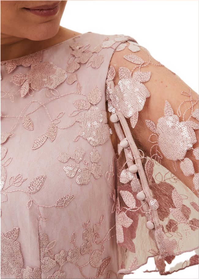  Harlow Sequin Lace Dress Dusty Rose 205070994