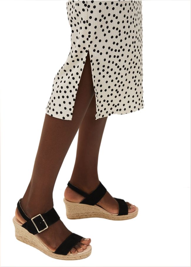  Fae Colourblock Spot Dress Black/Ivory 220528836