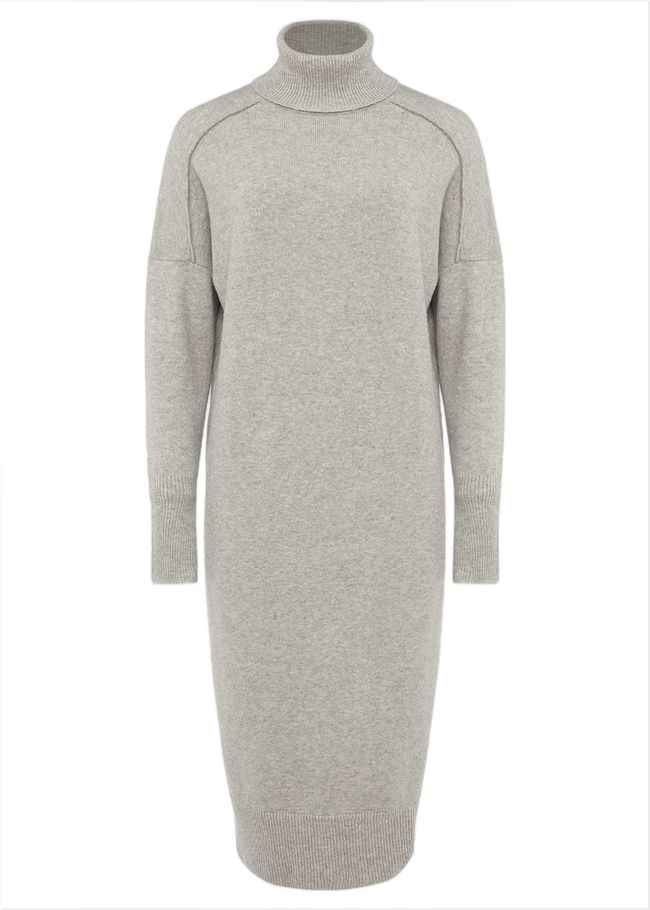  Eveleen Midi Knit Dress Pale Grey 220607468