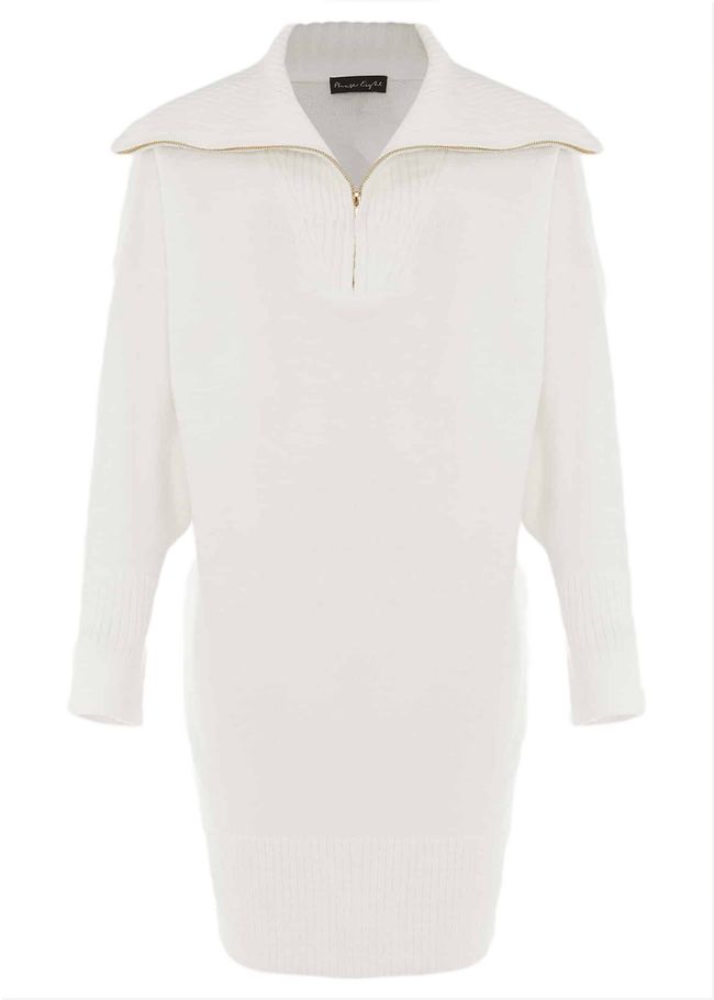  Isabella Zip Up Tunic Dress Winter White 220636542