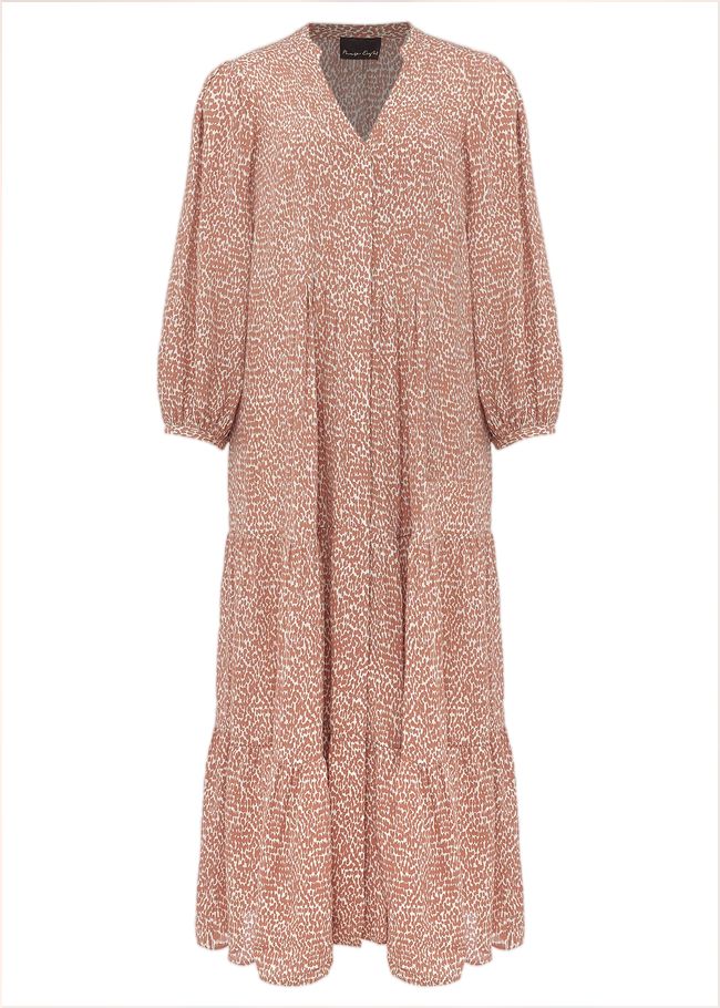 Penele Midi Dress Tan/Ivory 220656485
