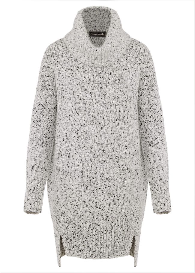  Evia Fleck Knit Jumper Dress Black/White 220692725
