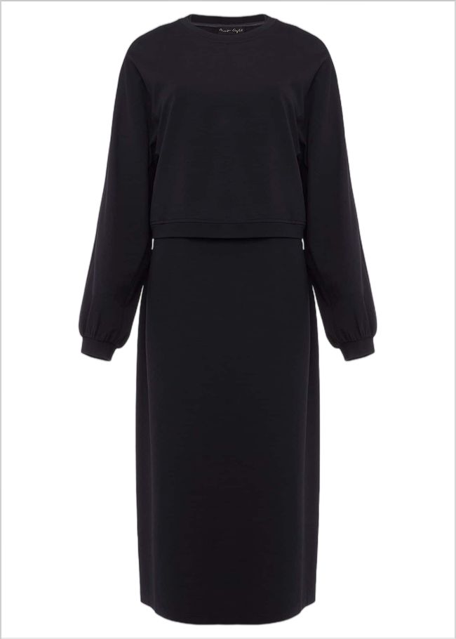  Nici Two Piece Jersey Dress Navy 220702351