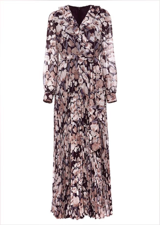  Fredrika Floral Pleated Maxi Dress Multi-Coloured 220711000