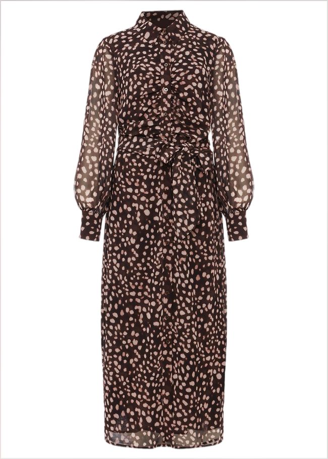  Libby Spot Print Midi Dress Pink Multi 220722327