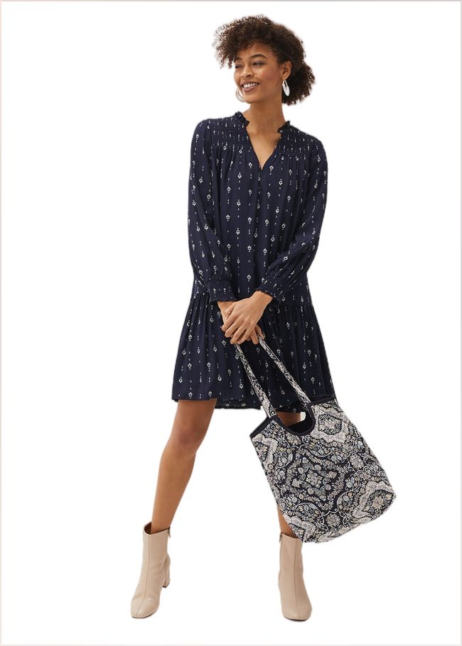  Magda Geometric Print Swing Dress Multi-Coloured 220776000