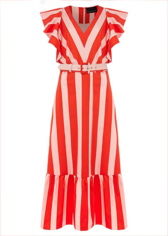  Lottie Stripe Maxi Dress FIRE/PINK 220863956