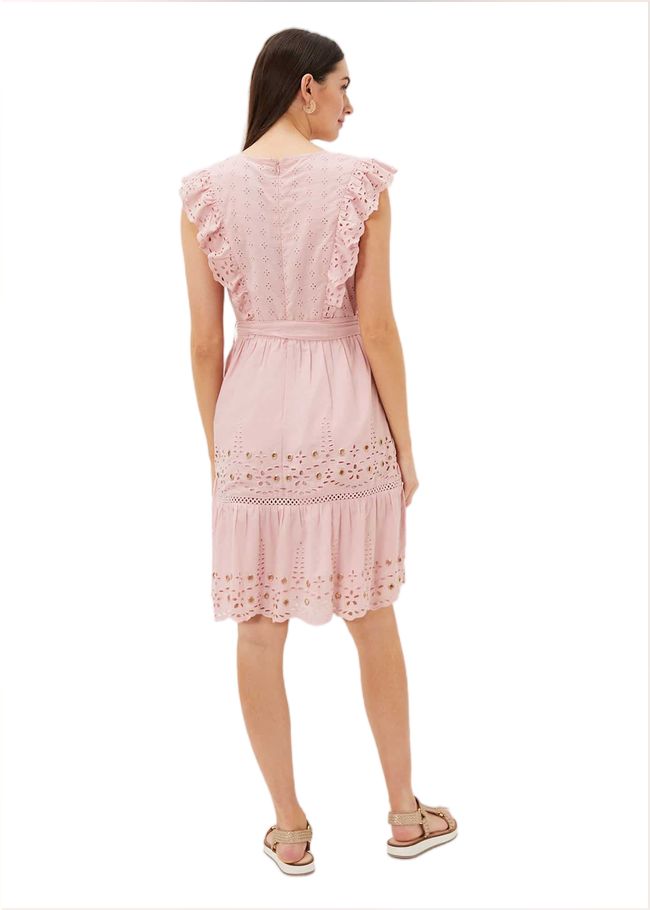  Illa Broderie Tea Dress Pale Pink 220872785
