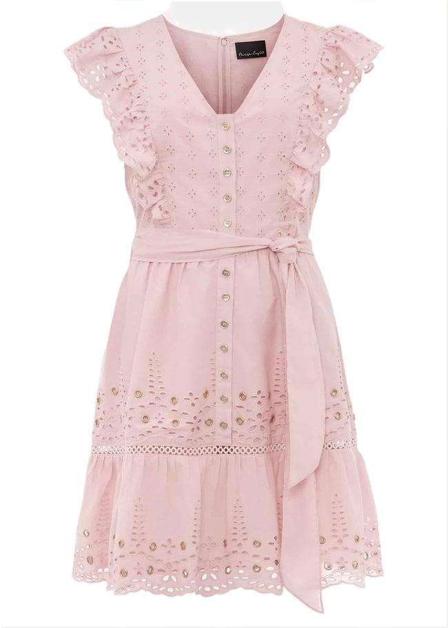  Illa Broderie Tea Dress Pale Pink 220872785