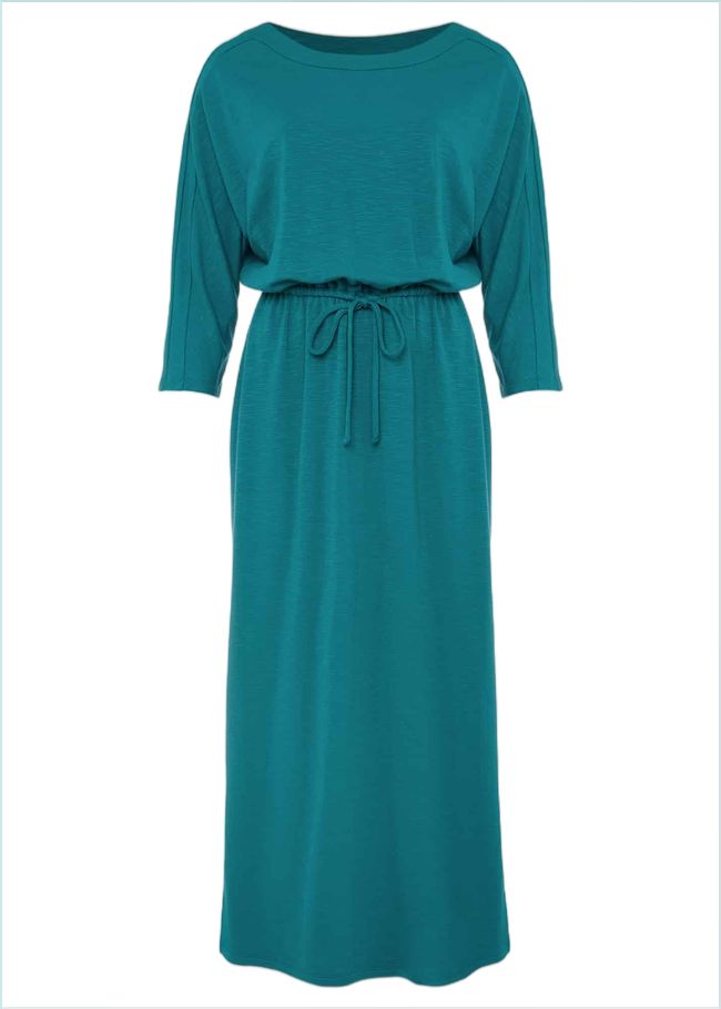  Belle Tie Waist Dress Peacock 220923703