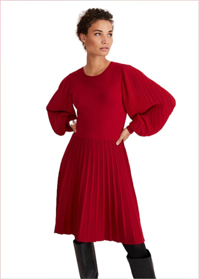  Mikel Knitted Dress Red 221193250