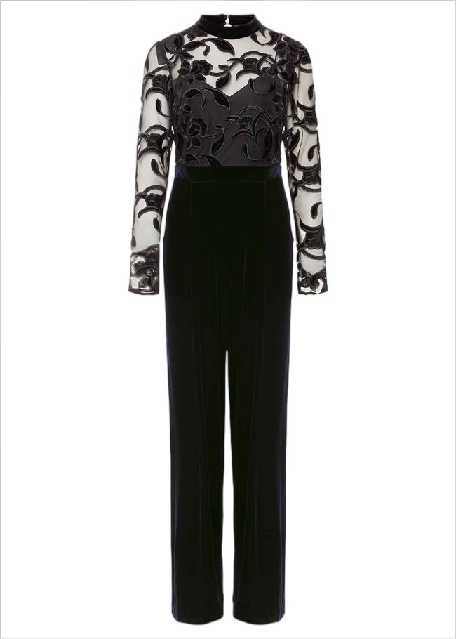  Angelica Velvet Jumpsuit Black 221227050