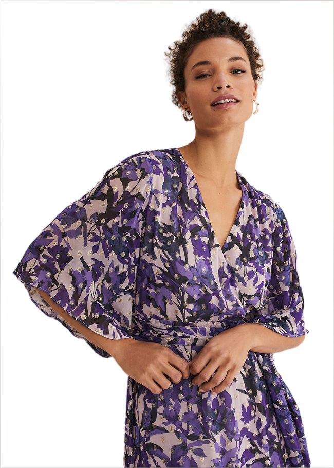  Juliette Floral Wrap Midaxi Dress Latte/Multi 221349817