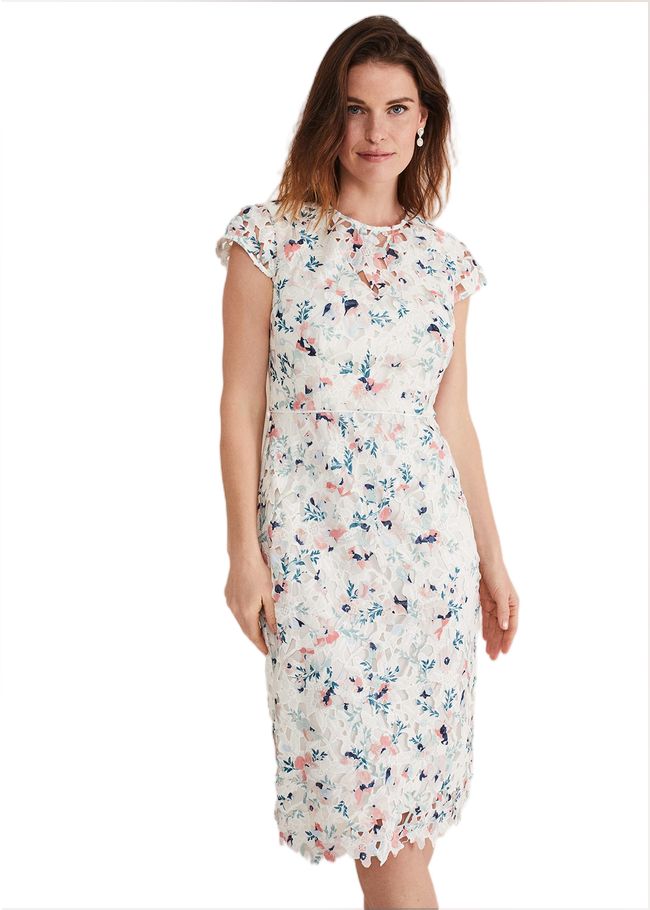 Franky Floral Lace Dress Ivory/Multi 221351931