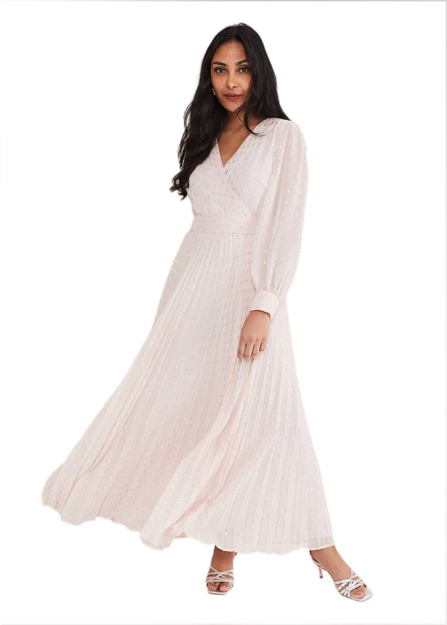  Petite Carmen Fil Coupe Maxi Dress Antique Rose 221389840