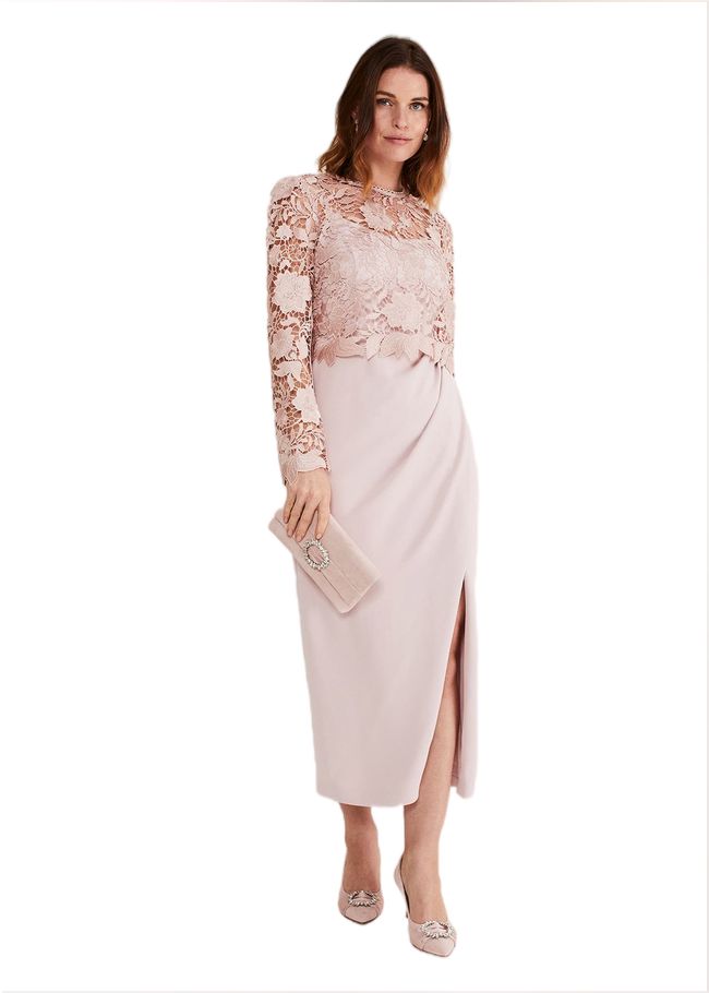  Adeline Double Layer Maxi Dress Antique Rose 221392840