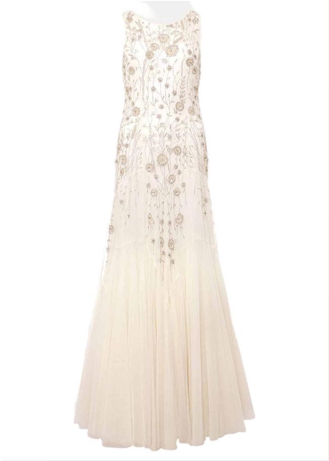  Milana Beaded Tulle Maxi Wedding Dress Parchment 221411863