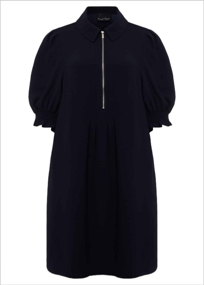  Candice Navy Zip Mini Dress Navy 221449351