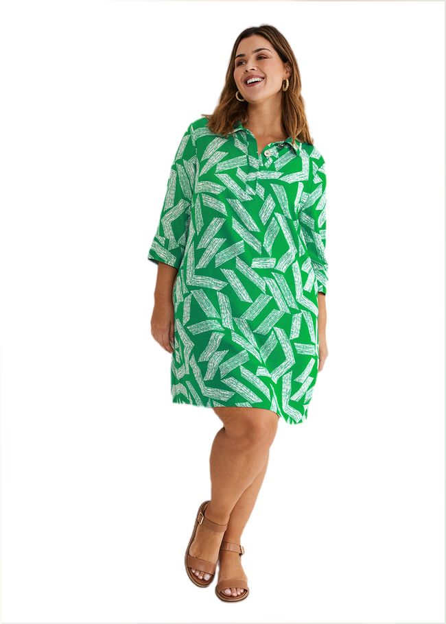  Penele Abstract Mini Dress Green 221519693
