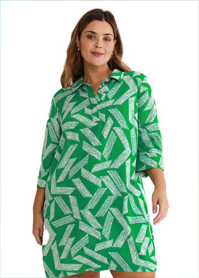  Penele Abstract Mini Dress Green 221519693