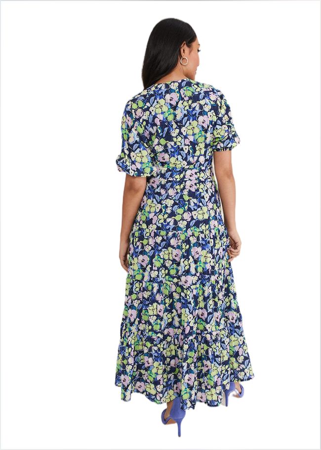  Petite Morven Maxi Dress Navy/Multi 221530493