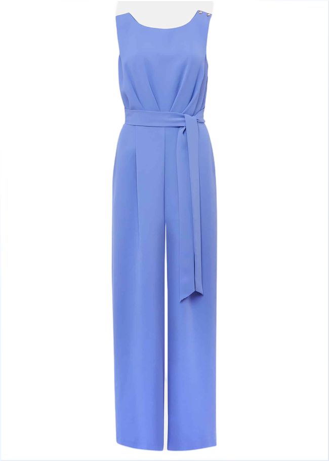  Petite Elaina Blue Wide Leg Jumpsuit Foxglove Blue 221594418