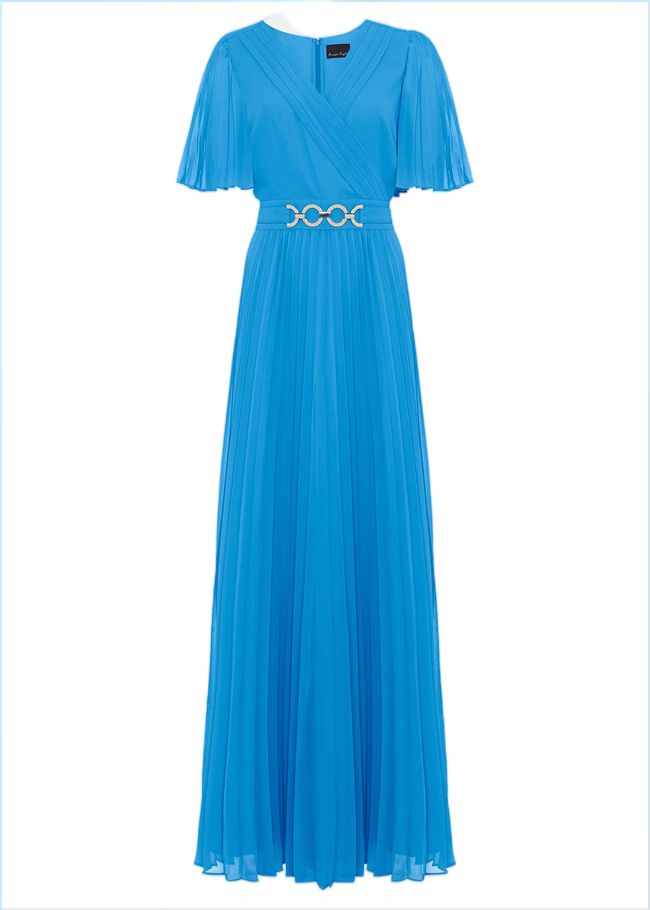  Yasmina Pleated Maxi Dress Aquamarine 221638857