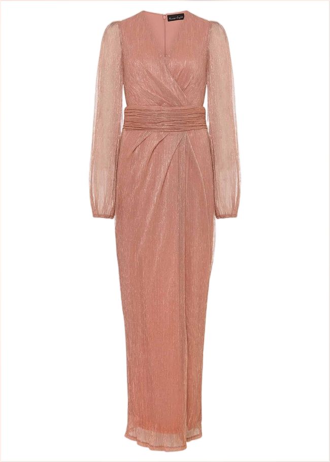  Brielle Shimmer Maxi Dress Pink 221641300