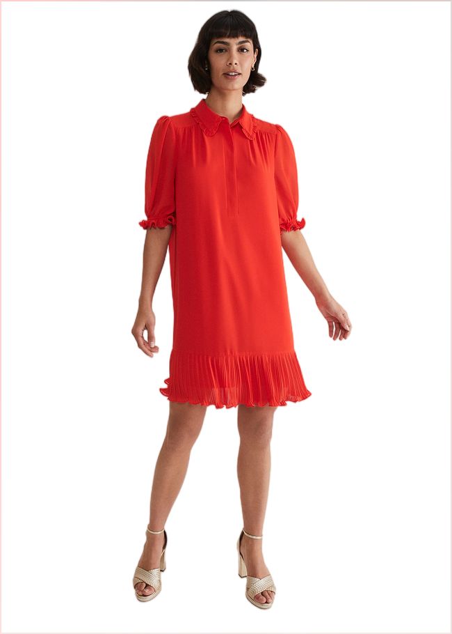  April Chiffon Mini Dress Red 221731250