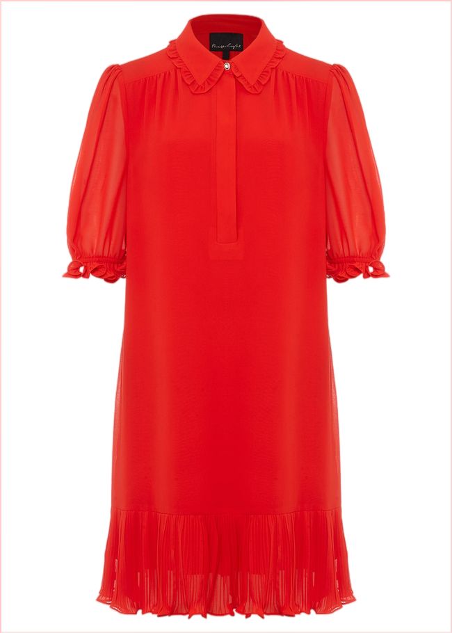  April Chiffon Mini Dress Red 221731250