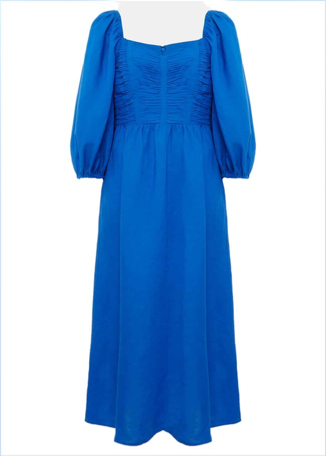  Celila Linen Midi Dress Blue 221753408