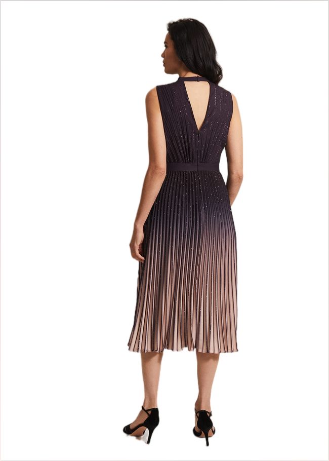  Estella Dark Purple Ombre Midaxi Dress Purple 221791600