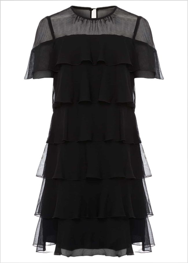  Nika Black Tiered Shift Dress Black 221794050