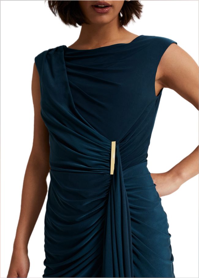  Donna Teal Bodycon Midi Dress Teal 221797402
