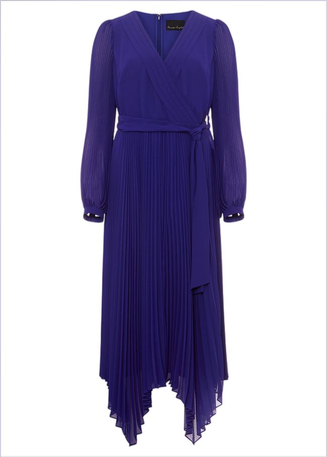  Petra Blue Pleated Midi Dress Cobalt 221812751